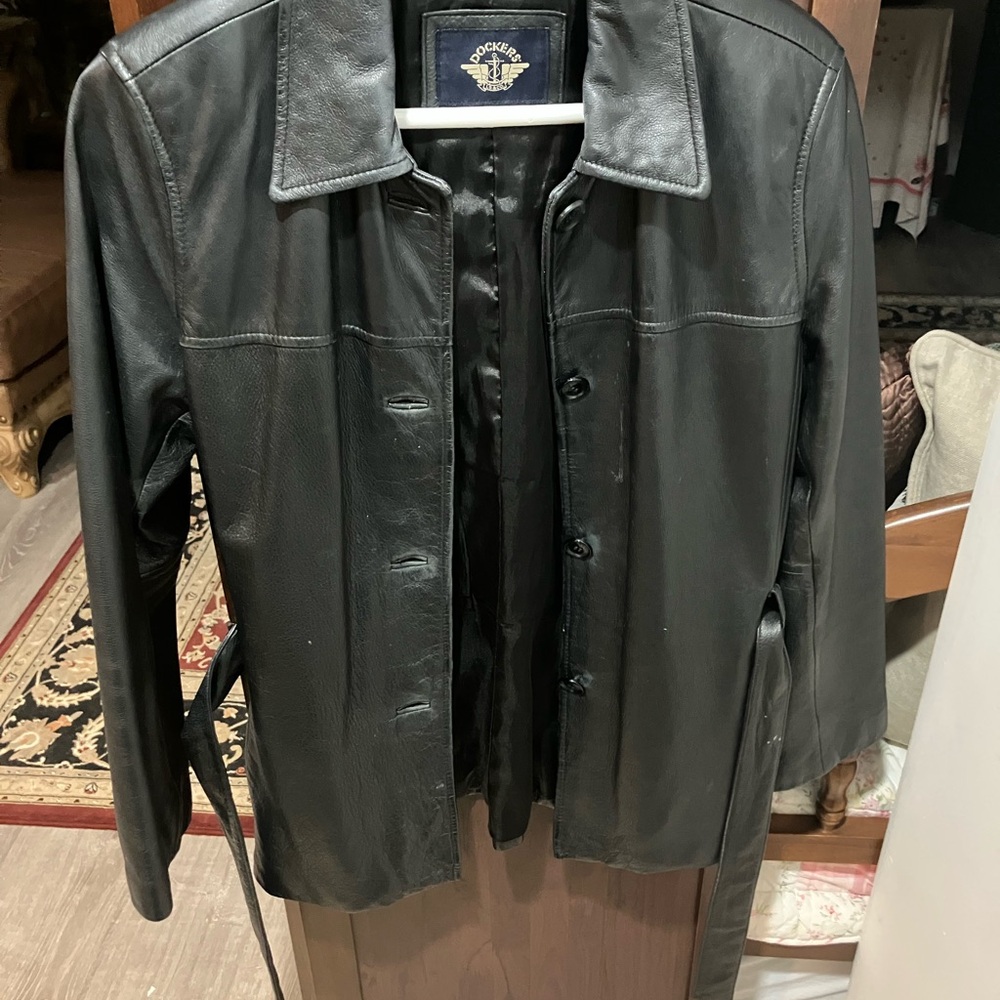 Dockers Black Leather Jacket
